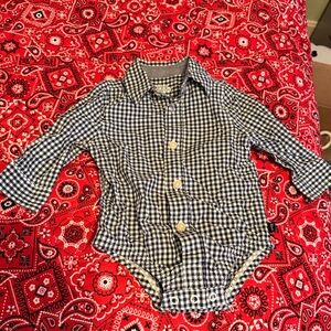 Checkered Blue and White Osh Kosh